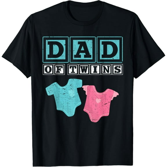 Dad Of Twins Family Daddy Fathers Day Future Parents T-Shirt