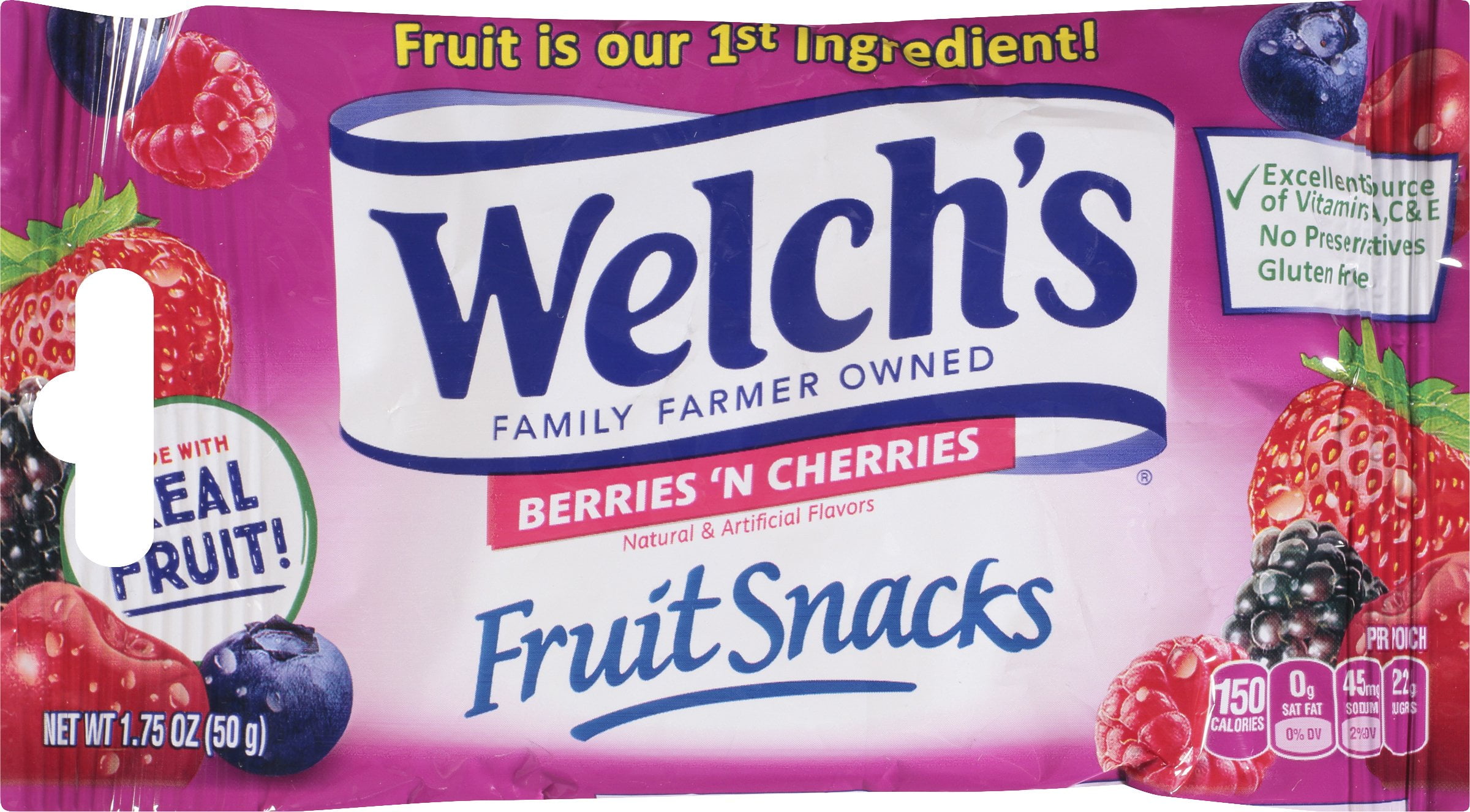 Welch's Berries 'n Cherries Fruit Snacks 1.75 oz. Pouch