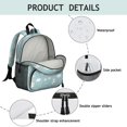 thumbnail image 4 of Unicorn and Star Blue Pattern Backpack for School, Cute School Bag with Adjustable Shoulder Straps and Padded Back, 13.8"x11.4"x6", 4 of 5
