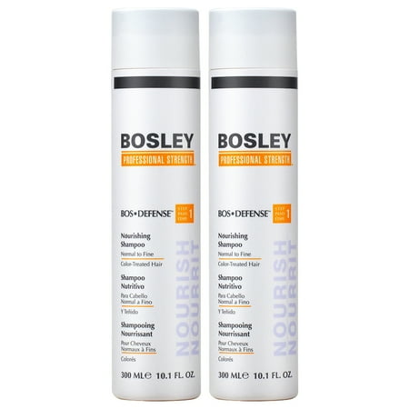 Bosley BOSDefense Nourishing Sham poo Normal to Fine for Color Hair 10.1oz (Pack of 2)