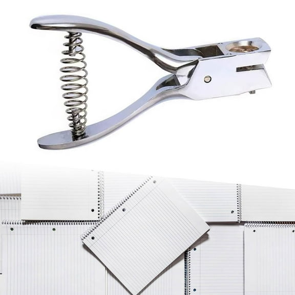 Sharprepublic Portable Handheld Paper Punch Handheld Metal Hole Puncher for Cardboard Home