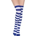 thumbnail image 5 of PTSPLLMY Sox Womens Striped Thigh High Socks Novelty Colorful Over The Knee High Socks Girls Long Stockings Costume Cotton, 5 of 8