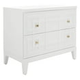 thumbnail image 4 of SAFAVIEH Luiza Glam 2 Drawer Nightstand,White/Gold, 4 of 9