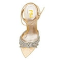 thumbnail image 4 of FSJ Women Sexy Pointed Open Toe Crystal High Heels Strap Knot Buckled Ankle Strap Sandals Cocktail Party Dressy Shoes Size 9.5 Champagne, 4 of 4