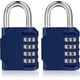 thumbnail image 1 of Combination Lock, 4 Digit Combination Padlock For Lockers Gym, Employee, School, Weatherproof Resettable Outdoor Combination Lock (blue, Pack Of 2), 1 of 5