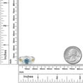 thumbnail image 3 of Gem Stone King 925 Sterling Silver and 10K Yellow Gold Oval Persian Blue Moissanite Sky Blue Aquamarine and White Diamond 3 Stone Ring for Women (2.41 Cttw, Gemstone Birthstone, Size 8), 3 of 3