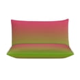 thumbnail image 3 of 3 Pcs Soft Bedding Set, Includes 1 Duvet Cover with Zipper And 2 Pillow Shams,Pink Green Gradient King(102"×90"), 3 of 8