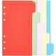thumbnail image 1 of 50 separadores de carpeta de 5 pestañas, hojas sueltas de plástico, hojas divisorias de índice, separadores de cuaderno multicolor., 1 of 9