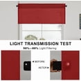 thumbnail image 3 of XWZO Farmhouse Red Valance Curtain for Kitchen, Room Darkening Rod Pocket Short Curtains for Bathroom, Window Toppers Cafe Curtain 1 Panel, W42 x L12, Red, 3 of 7