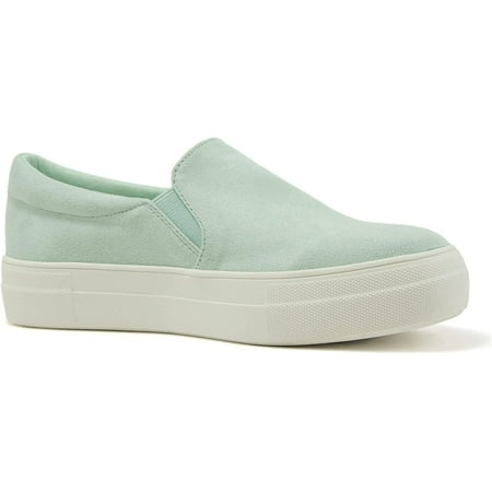 

Soda Flat Women Shoes Slip On Loafers Casual Sneakers Memory Foam Insoles Hidden Platform / Flatform Round Toe HIKE-G Green Light Mint 10