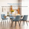 thumbnail image 4 of YOUNIKE Dining Chairs, Set of 2, Faux Leather Dining Chairs, Mid-Century Modern Upholstered Seat, No Armrests, No Wheels, Suitable for Family Living Rooms, Cafeterias, Blue, 4 of 7