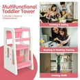thumbnail image 6 of Kadyn Kids Kitchen Step Stool, Toddler Kitchen Stool Helper, Kids Kitchen Step Stool with Double Safety Rails-Pink, 6 of 8