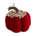 thumbnail image 1 of Adorno de escritorio de calabaza de espuma de tela de 3,5 x 3,5 pulgadas, centro de mesa, calabaza artificial para decoración de de otoño, Rojo, 1 of 8