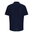 thumbnail image 4 of Besolor Men's Summer T-Shirts Stand Collar V Neck Button Short Sleeve Eyelet Shirts Casual Basic Tees Tops, 4 of 6