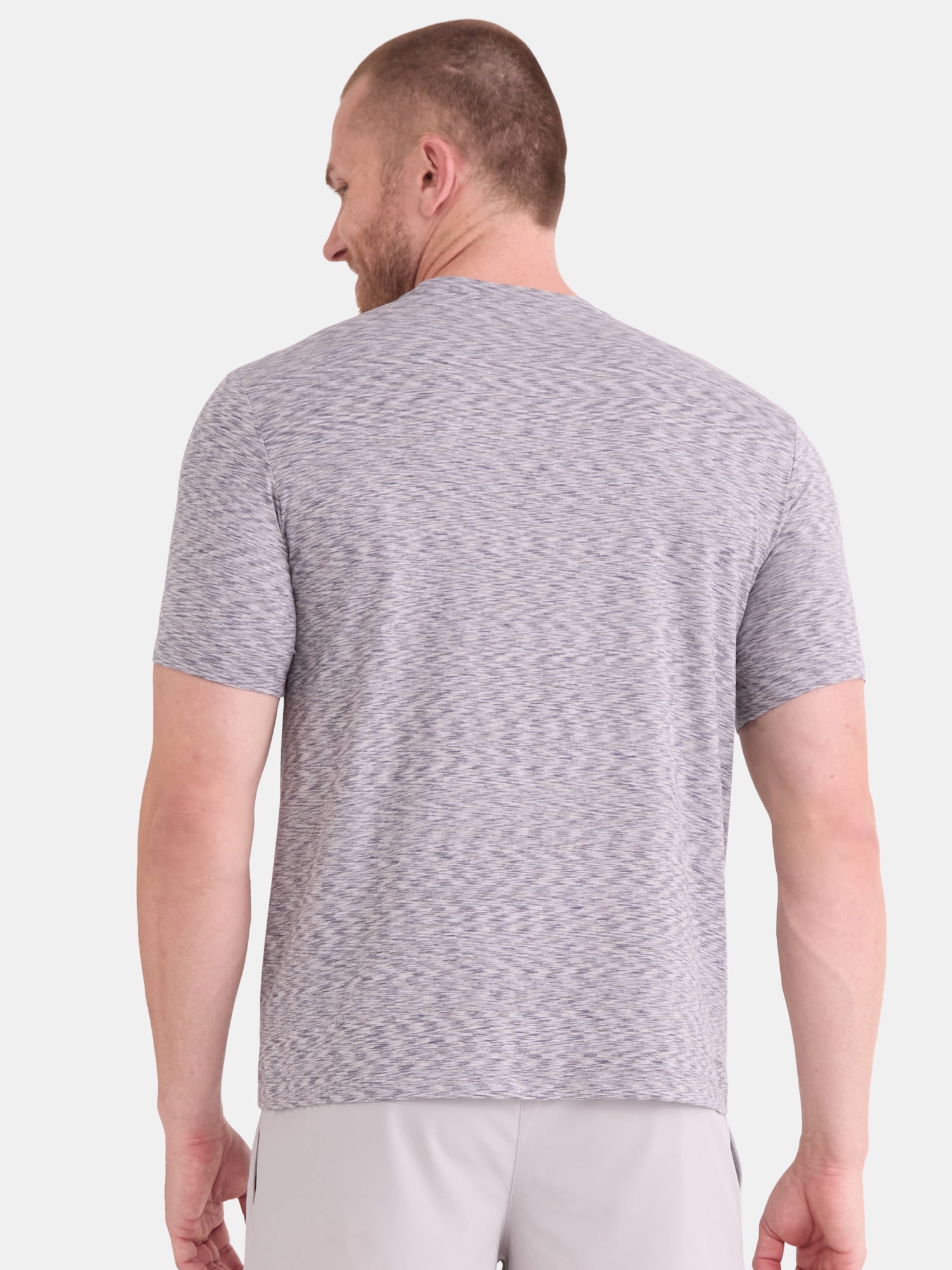 Athletic Works Men's and Big Men's Space Dye Tee with Short Sleeves, Sizes S-3XL