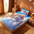 thumbnail image 4 of meiyoeat Dreamy Cloud Kitten Twin Sheets,Orange Cat Print Bedding For Girl,3-Piece,1 Fitted Sheet and 1 Pillowcase, 4 of 6