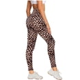 thumbnail image 2 of Leggings de cintura alta para mujer: pantalones con estampado opaco suave con camuflaje y leopardo para correr y hacer ejercicio, 2 of 5