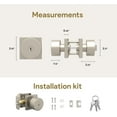 thumbnail image 4 of Mega Handles | Suana Entry Door Knob | Satin Nickel, 4 of 4
