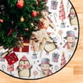 thumbnail image 4 of Coolnut Xmas Penguin Snowman Christmas Tree Mats Waterproof Tree Skirt, Watercolor Lollipop Xmas Tree Stand Tray Mat Floor Protector Pad for Holiday Party Decoration, 28.3", 4 of 6