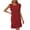 Red, variant on Xunlbb Womens Summer Dresses Women Fashion Summer Solid Color Ruffled Flying Sleeves Round Neck Sleeveless Dress Beach Dress Size S-XL