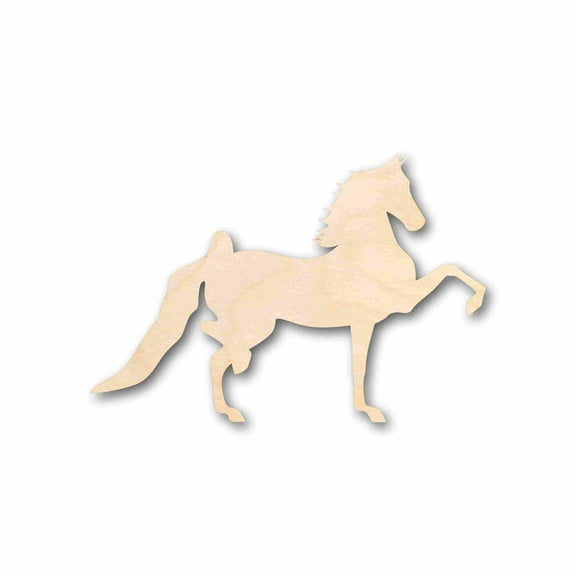 Unfinished Wood Horse Parade Silhouette - Craft- up to 46" DIY 7" / 1/8"
