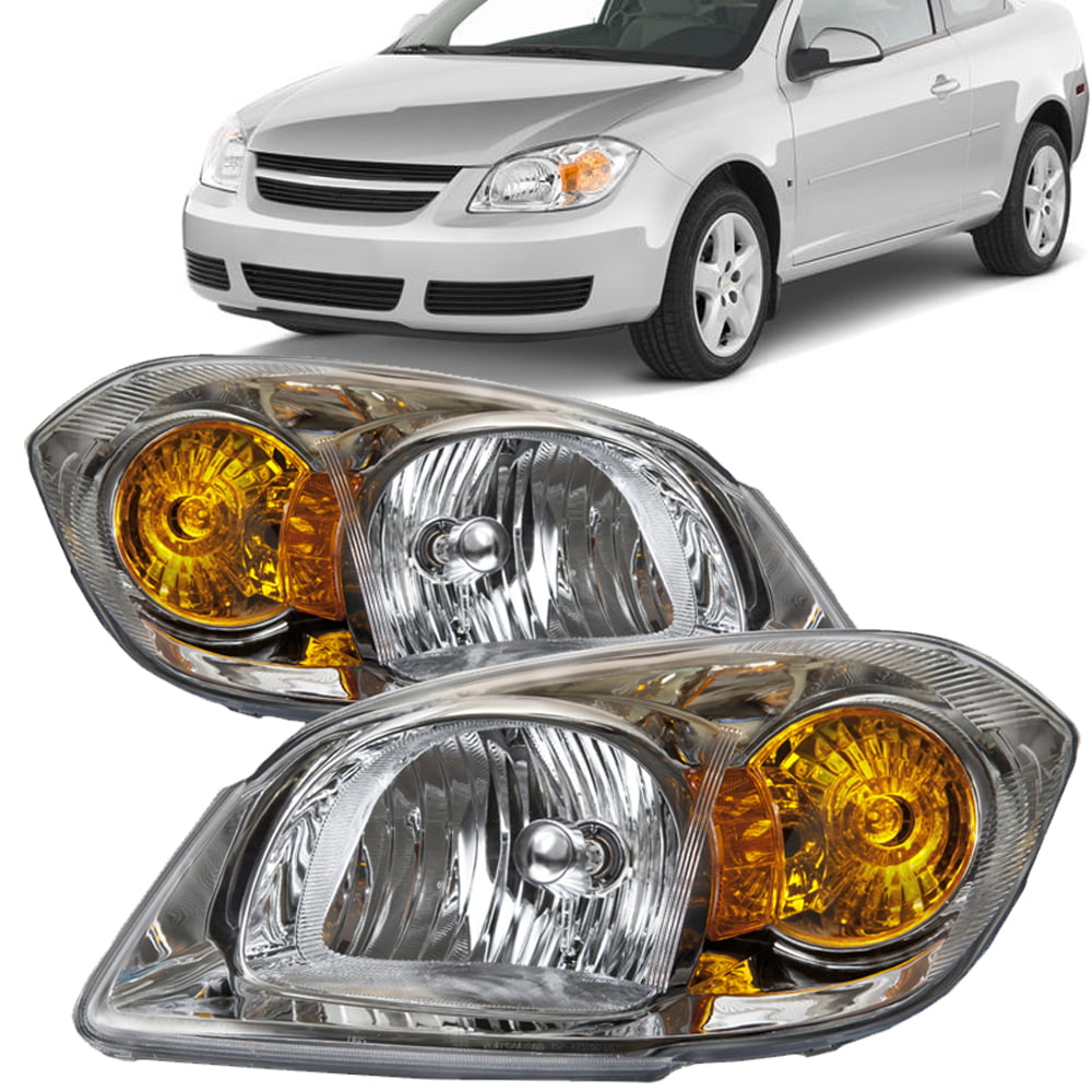 HEADLIGHTSDEPOT Compatible with Chevy Cobalt Headights OE Style Replacement Headlamps Driver/Passenger Pair New 