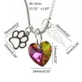 thumbnail image 6 of Rainbows Bridge Crystal Pendant Necklace Pet Loss Jewelry Cat Memorials Gifts, 6 of 7