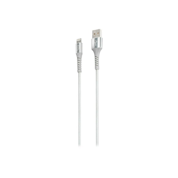 iStore Flex - Câble de Foudre - USB Mâle à l'Éclair Mâle - 4 Pi - Argent