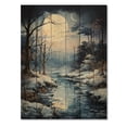 thumbnail image 3 of Designart "Pluto s Presence Blue Grey Mercury" Mercury Print on Natural Pine Wood, 3 of 5