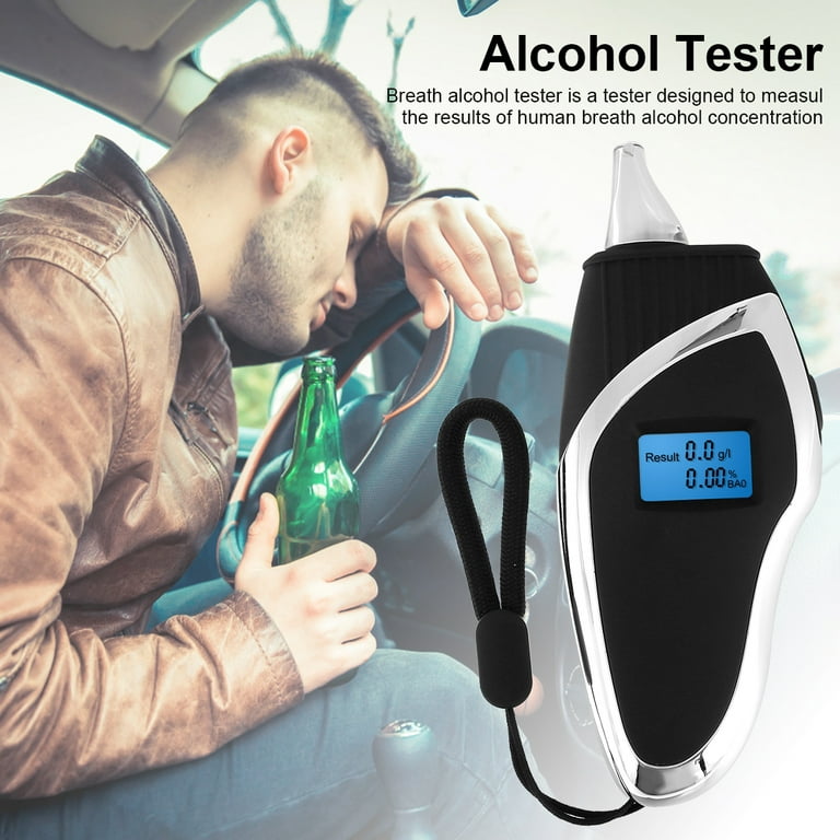 Handheld Alcohol Breath Tester with LED Backlit Digital Display Blowing  Alcohol Breathalyser Accuracy Alcohol Meter Battery Powered Drunk Driving