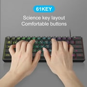 MageGee Mini Gaming Keyboard, 60% Percent Keyboard, 61 Keys Mechanical Feel, Compact Rgb Backlit