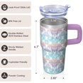 thumbnail image 3 of 20oz elephant Tumbler with Handle Comfort Grip elephant Lover Cup Ideal Father's Day Christmas Gift for Women Men elephant Enthusiasts, 3 of 6