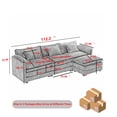 thumbnail image 2 of Modular Cloud Sofa With L-Shape  Sectional Sofa With Removeable Ottoman,Beige, 2 of 7