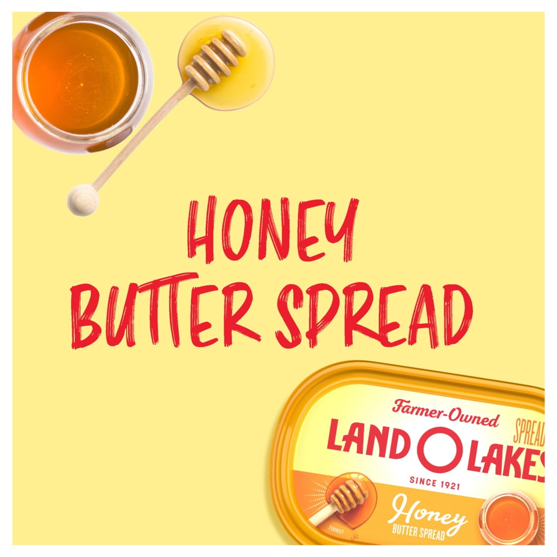 Land O Lakes Honey Butter Spread, Spreadable, 6.5 oz Tub