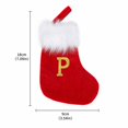 thumbnail image 3 of Personalized Red Christmas Stocking with Gold Letter Accent, Plush Trim Christmas Tree Decor for Cozy Holiday Decorations in Living Spaces, Festive Christmas Gift and Party Decor,, 3 of 7