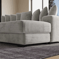 thumbnail image 5 of Modern 110" Modular Sectional Sofa with Chaise, Fluffy Corduroy Cloud L Shaped Couch with Deep Seats for Living Room (Light Grey), 5 of 9