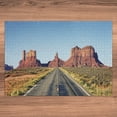 thumbnail image 6 of Ambesonne Arizona Jigsaw Puzzle, Long Road at Valley Trip, Heirloom-Quality Fun Activity for Family Durable Cardboard, 1000 pcs, Multicolour, 6 of 6