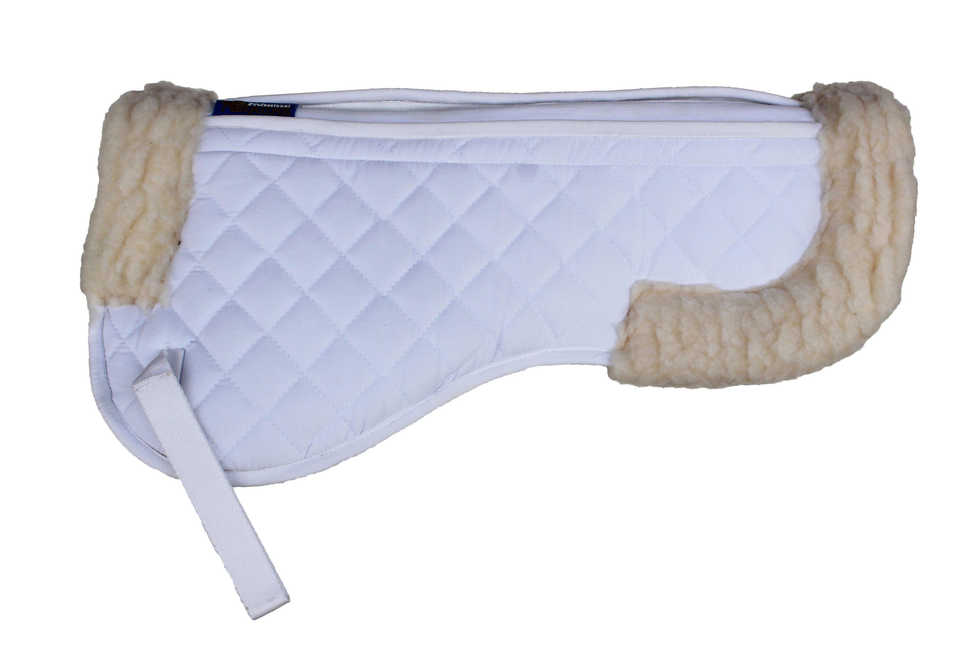 English AllPurpose Quilted Half Pad Fleece w/ Neoprene Inserts White