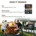 thumbnail image 4 of KingChii 456 SQ.IN Wood Pellet Grill Smoker with Auto Temperature Control for Outdoor RV BBQ in Bronze, 4 of 8