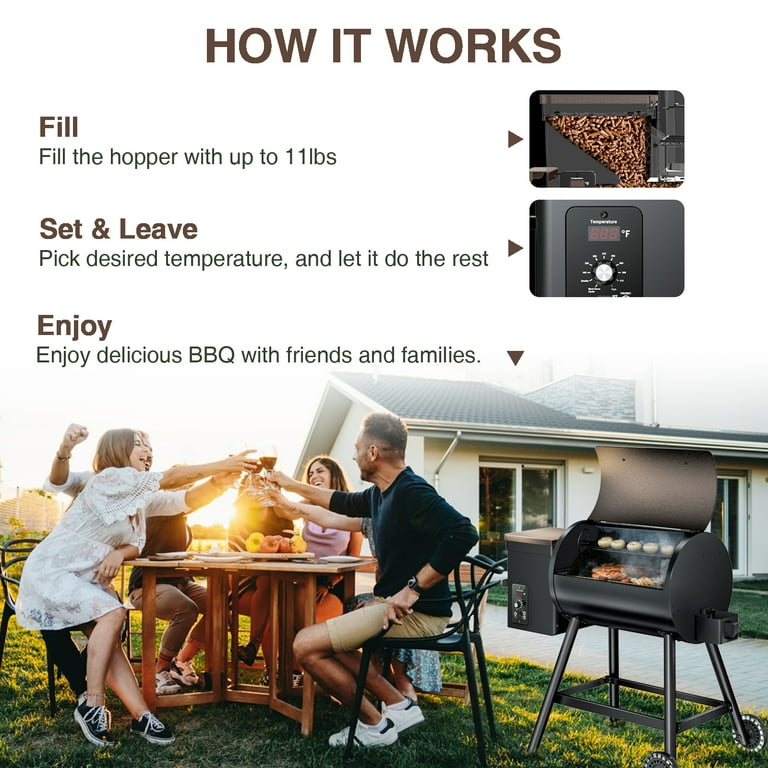 KingChii Digital 456 SQ.IN Auto Temperature Control Wood Pellet