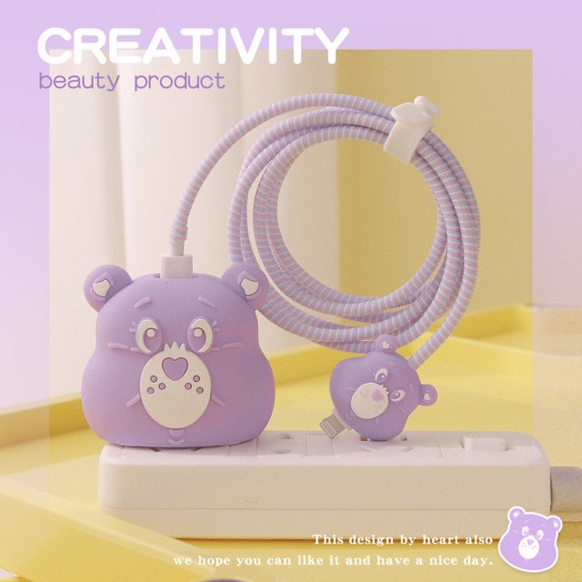 Funda Protectora De Cable De Datos De Dibujos Animados Para iPhone Cabezal De Carga 18/20W Enrollador Gao Jiahui unisex