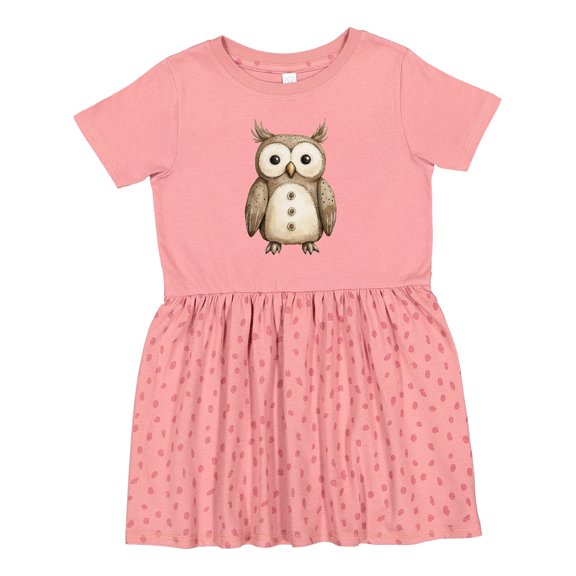 Inktastic Cute Owl Girls Toddler Dress