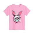 thumbnail image 2 of ZOYOEN Girls Easter T Shirts Rabbit Print- Soft Short Sleeve Crewneck Cute Kids Clothes Pink Size 10 T, 2 of 6