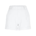 thumbnail image 6 of CIENVNSTG Low Rise Shorts for Women Tailored Trouser Fit Hem and Casual Stretch Comfort Running Shorts Workout Gym with Pockets White 2XL, 6 of 7