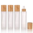 thumbnail image 1 of Botella de aerosol COSIDEA de vidrio esmerilado de 120 ml/4 oz con tapa de bambú, 1 of 9