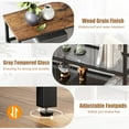 thumbnail image 5 of Ataucjin Console Table, 4-Tier Sofa Tables Narrow Entryway Table with Glass Shelf and Metal Frame, 39.4" Behind Couch Table Industrial Hallway Table for Living Room, Foyer, Bedroom, Rustic Brown, 5 of 9