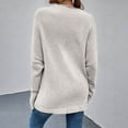 thumbnail image 5 of Aloohaidyvio Sweaters for Women,Fashion Women Solid Color Long Sleeve Pullove V-Neck Shirt Sweater Tops, 5 of 6