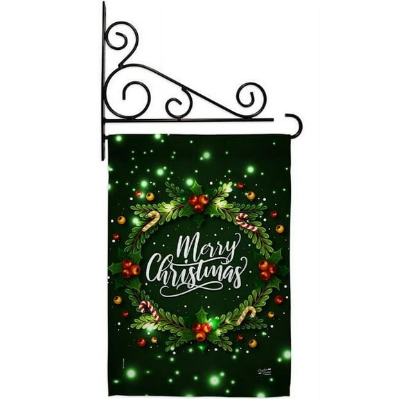 Angeleno Heritage GS130300-BO-03 13 x 18.5 in. Chirstmas Dreaming Garden Flag Set for Wintertime Christmas Double-Sided Decorative Vertical Flags & House Decoration Banner Yard Gift