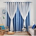 thumbnail image 1 of Rideaux à Étoiles à Double Couche pour Enfants, Rideaux d'Extérieur pour Chambre de Bébé, Rideaux à Oeillets, Panneaux Longs, Rideaux L x H ( of ), 1 of 9