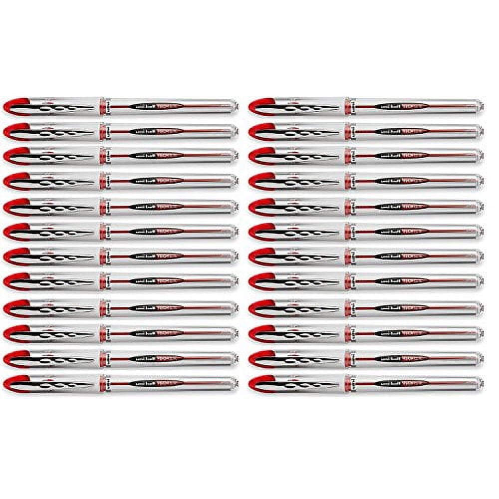 uniball Vision Elite Roller Ball Stick Pen, Red Bold 24 Pens Per Order 69023